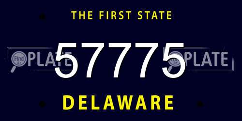 57775 Delaware License Plate