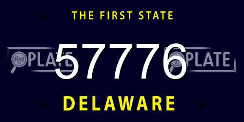 57776 Delaware License Plate