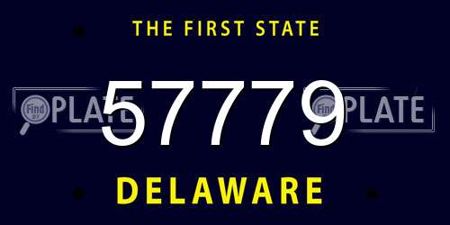 57779 Delaware License Plate