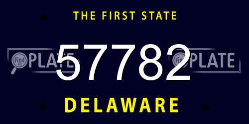 57782 Delaware License Plate