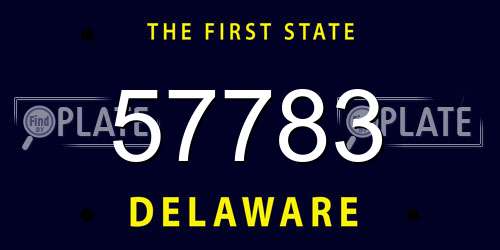 57783 Delaware License Plate