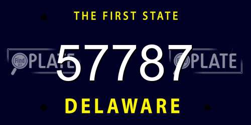 57787 Delaware License Plate
