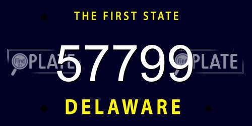 57799 Delaware License Plate