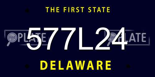 577L24 Delaware License Plate