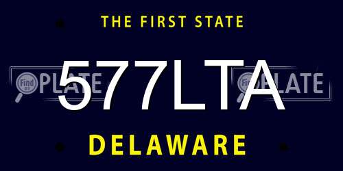 577LTA Delaware License Plate