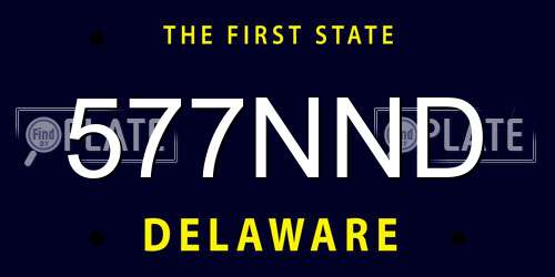 577NND Delaware License Plate