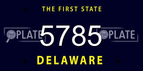 5785 Delaware License Plate
