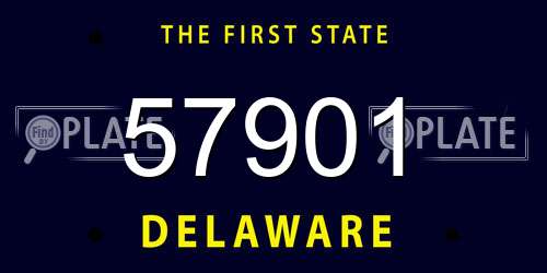 57901 Delaware License Plate