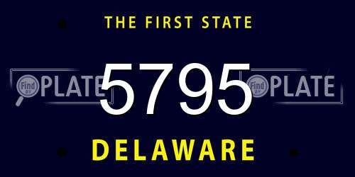 5795 Delaware License Plate