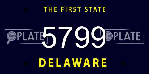 5799 Delaware License Plate