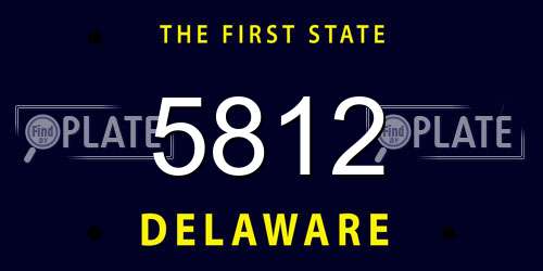 5812 Delaware License Plate