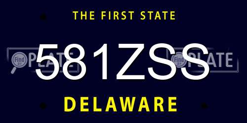 581ZSS Delaware License Plate