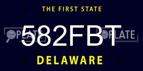 582FBT Delaware License Plate