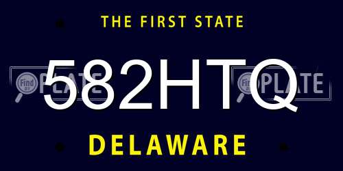 582HTQ Delaware License Plate