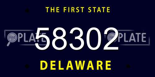 58302 Delaware License Plate