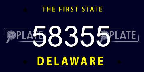 58355 Delaware License Plate