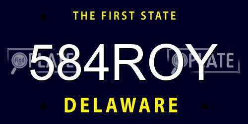 584ROY Delaware License Plate
