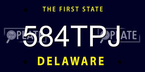 584TPJ Delaware License Plate