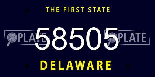 58505 Delaware License Plate