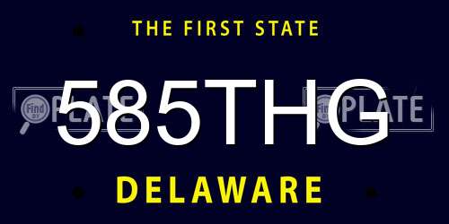 585THG Delaware License Plate