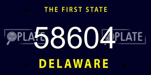 58604 Delaware License Plate