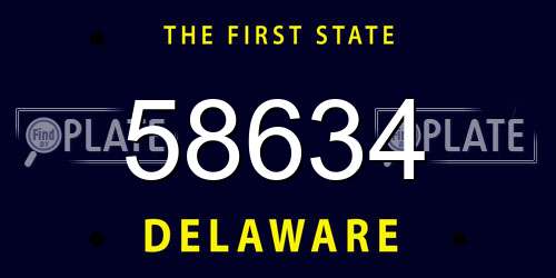 58634 Delaware License Plate