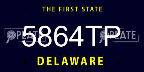 5864TP Delaware License Plate
