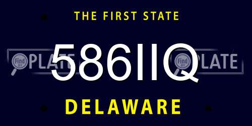 586IIQ Delaware License Plate