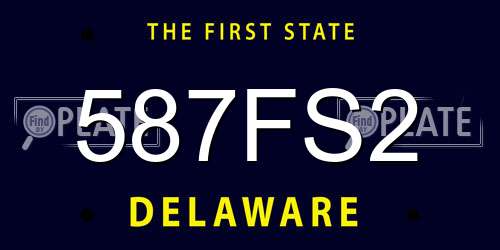 587FS2 Delaware License Plate