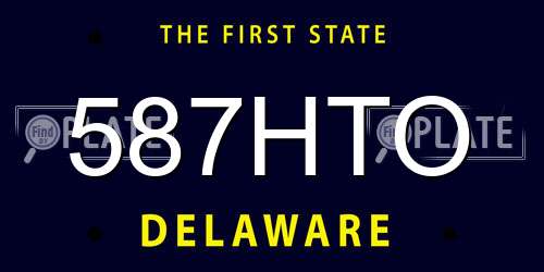 587HTO Delaware License Plate