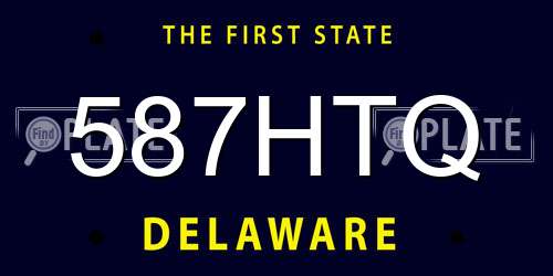 587HTQ Delaware License Plate