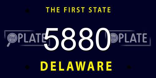 5880 Delaware License Plate