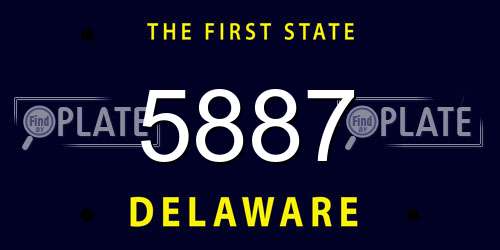 5887 Delaware License Plate