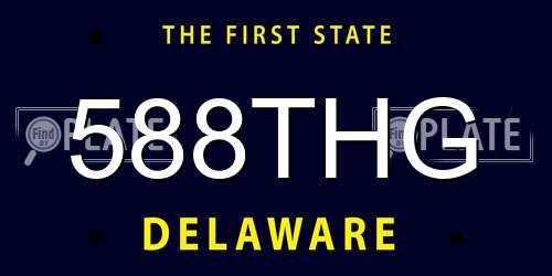 588THG Delaware License Plate