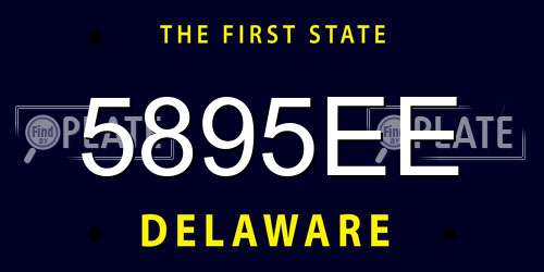 5895EE Delaware License Plate