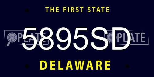 5895SD Delaware License Plate