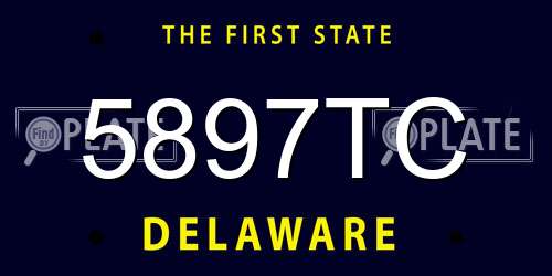 5897TC Delaware License Plate
