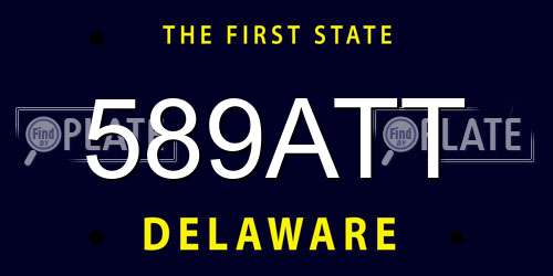 589ATT Delaware License Plate