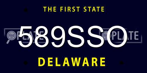 589SSO Delaware License Plate
