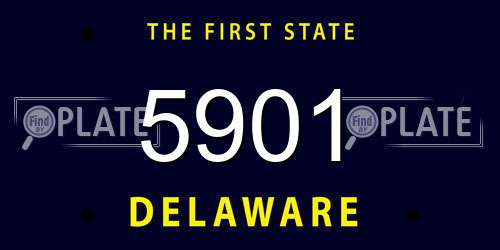 5901 Delaware License Plate