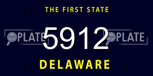 5912 Delaware License Plate