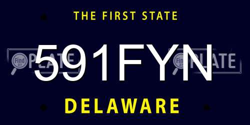 591FYN Delaware License Plate