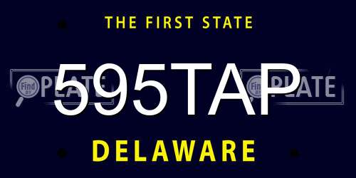 595TAP Delaware License Plate