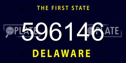 596146 Delaware License Plate