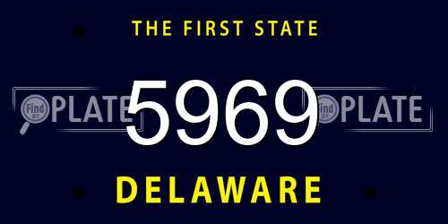 5969 Delaware License Plate