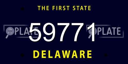 59771 Delaware License Plate