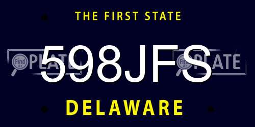 598JFS Delaware License Plate