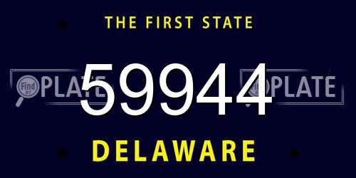 59944 Delaware License Plate
