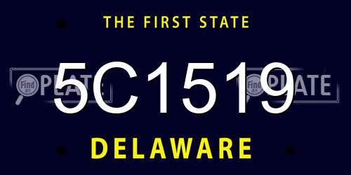 5C1519 Delaware License Plate
