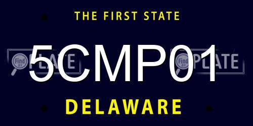 5CMP01 Delaware License Plate